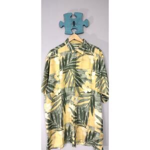 Cubavera Hawaiian Shirt Mens XXL Rayon Short Sleeve Multicolor Floral Aloha